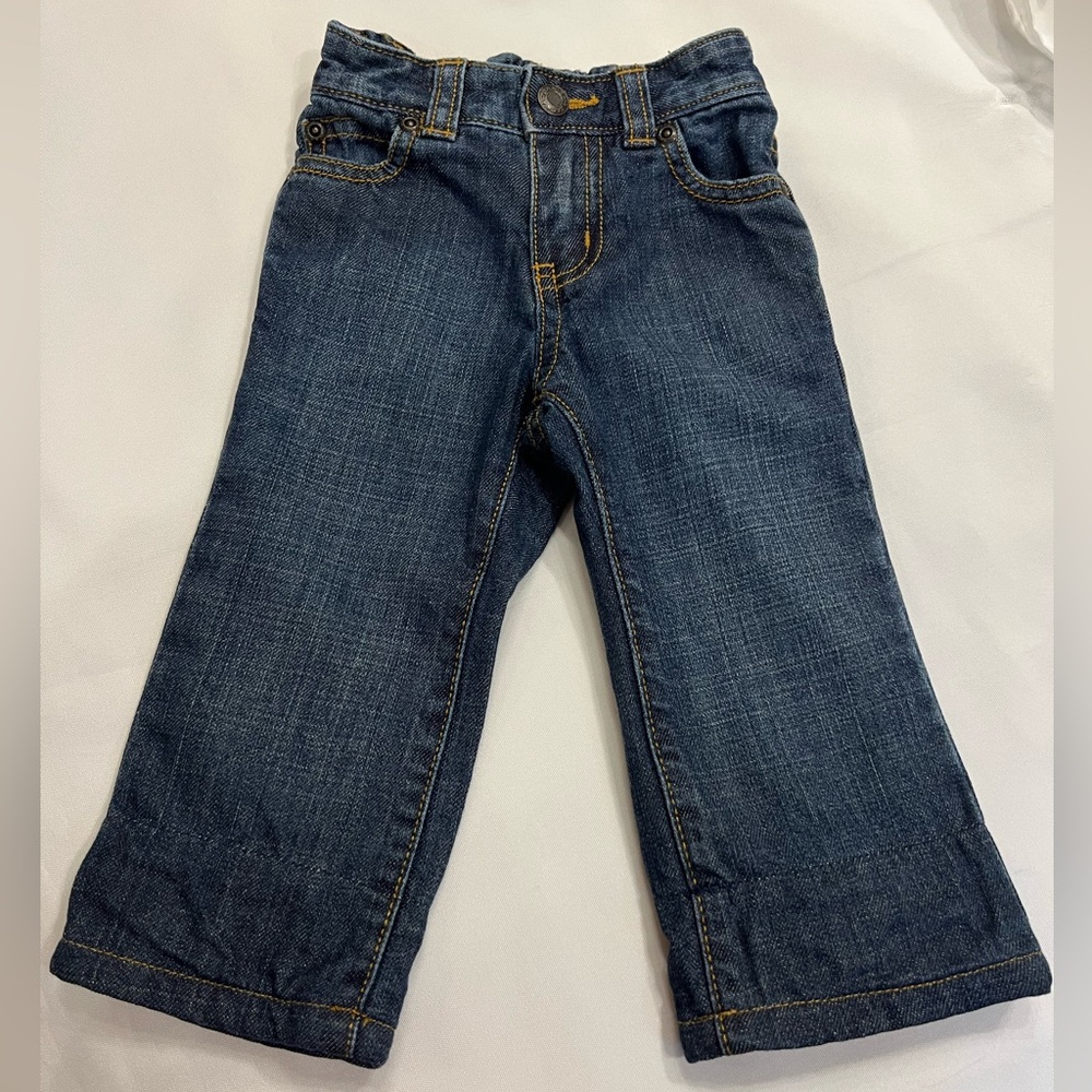 Janie and Jack Medium Wash Denim Jeans Elastic Waist Size 6 to 12 Months